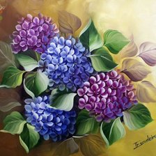 Схема вышивки «гортензии»