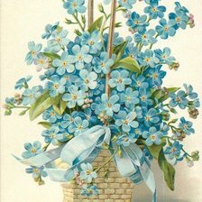 Схема вышивки «незабудки»