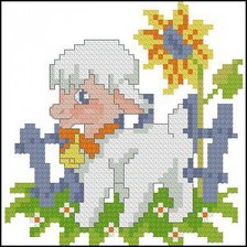 Схема вышивки «овечка»