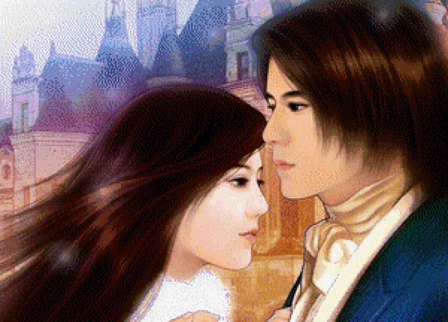 Двое - двое, лица, живопись азии, влюбленные - предпросмотр