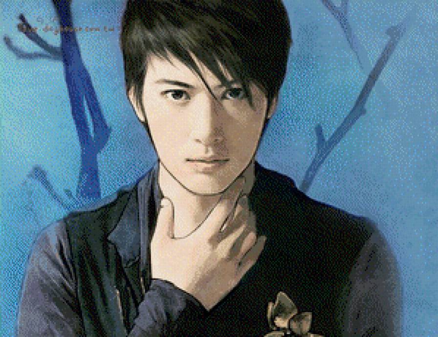 Парень - портрет, картина, живопись азии, лица - предпросмотр