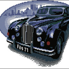 Схема вышивки «ретро  машина»