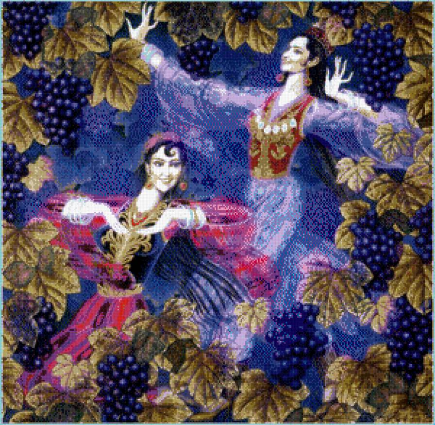 №773898 - танец, картина, живопись азии, девушки - предпросмотр