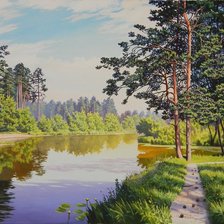 Схема вышивки «Тихое озеро»