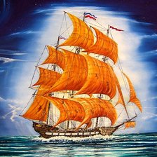 Схема вышивки «солнечный корабль»