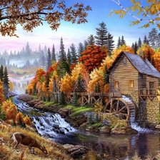 Схема вышивки «старая мельница»