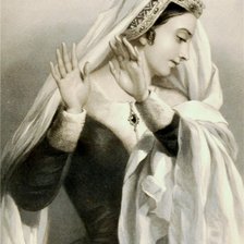 Схема вышивки «средневековая леди»