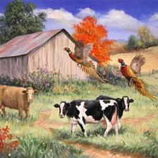 Схема вышивки «Деревенька 36»