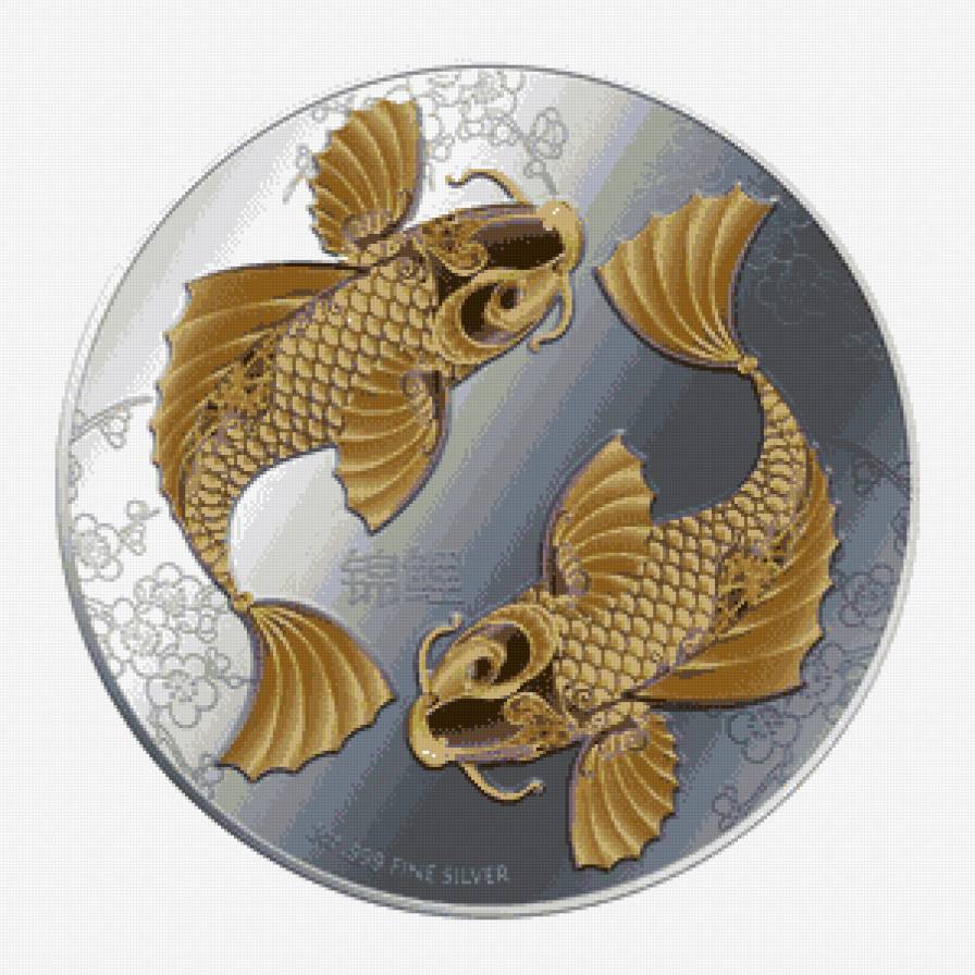 рыбки - фен-шуй, рыба, круглая - предпросмотр