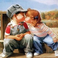 Схема вышивки «Поцелуй»