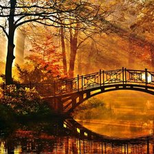 Схема вышивки «осенний парк»