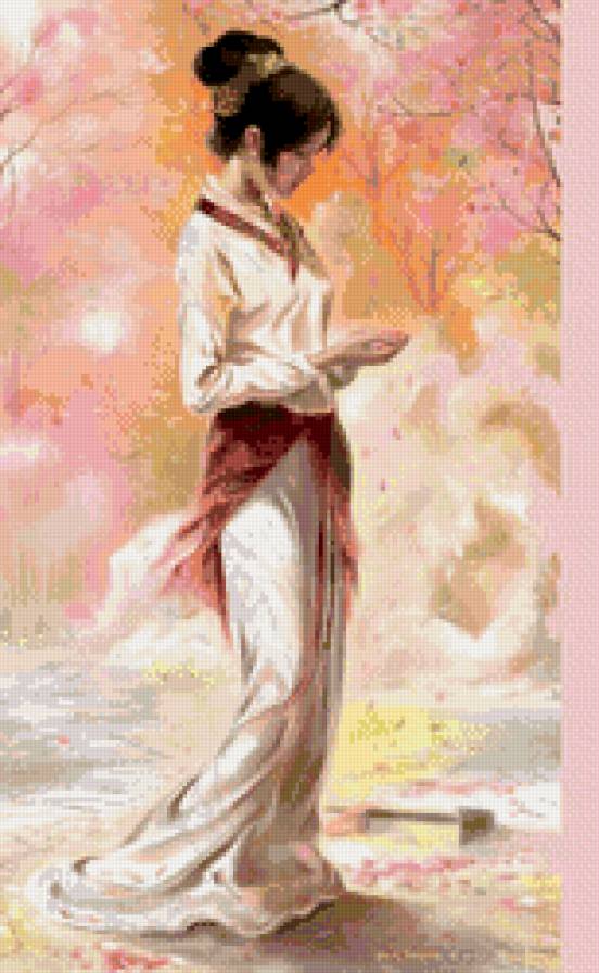 гейша - девушка, весна - предпросмотр