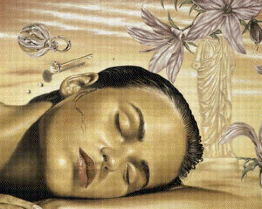 Сон девушки - девушка, картина, сон - предпросмотр