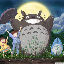 Схема вышивки «Веселый Тоторо»