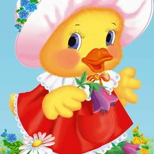 Схема вышивки «утя девочка»