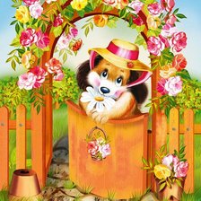 Схема вышивки «стесняшка»