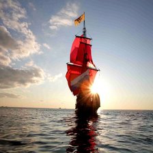 Схема вышивки «алые паруса»