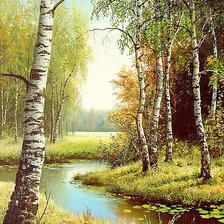 Схема вышивки «Березовая роща»