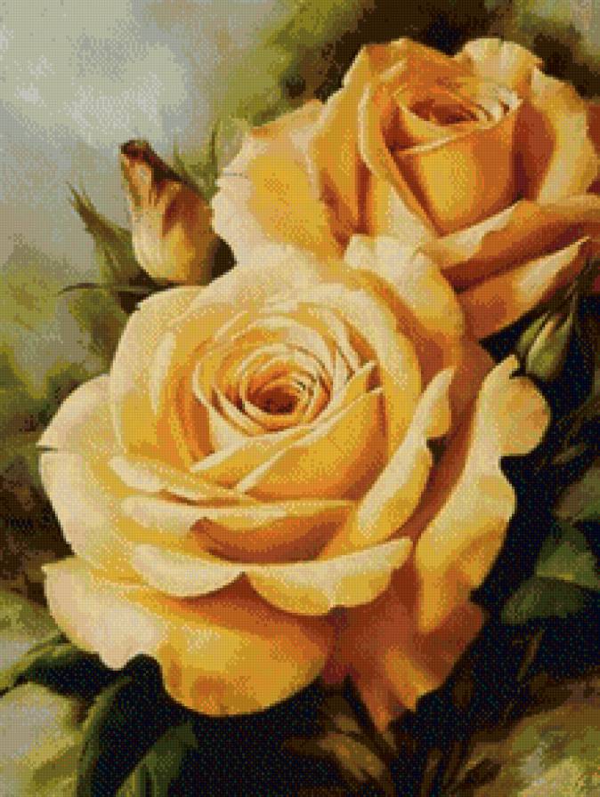 картина розы - цветы, картина - предпросмотр