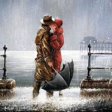 Схема вышивки «Свиданье под дождем»