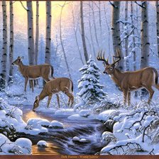 Схема вышивки «Олень»