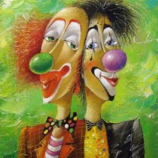 Схема вышивки «клоуны»