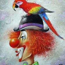 Схема вышивки «клоун»