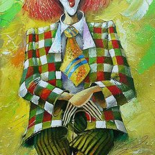 Схема вышивки «клоун»