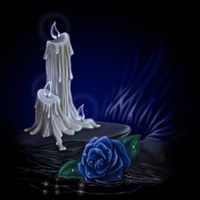 Схема вышивки «свеча и роза»