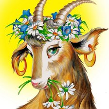 Схема вышивки «Коза»