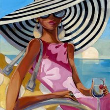 Схема вышивки «полосатая шляпа»