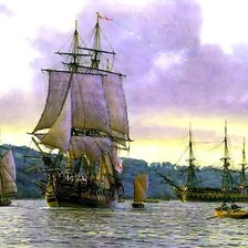 Схема вышивки «вечер на рейде»