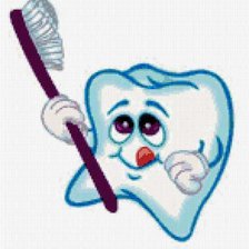 Схема вышивки «зубик»