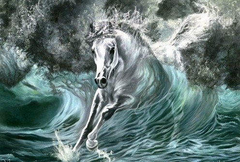 красивая картина - лошадь, животные, картина - оригинал