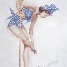 Схема вышивки «6-063 Девушка с лейкой»