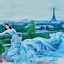 Схема вышивки «Девушка»