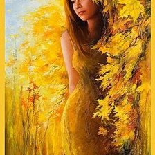 Схема вышивки «Золотая осень вышивала...»