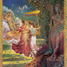 Схема вышивки «богини на прогулке»