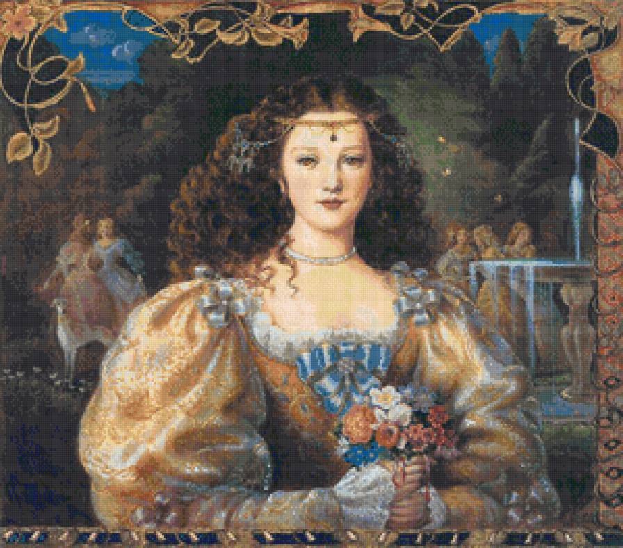 портрет дамы - девушка, дама, портрет - предпросмотр