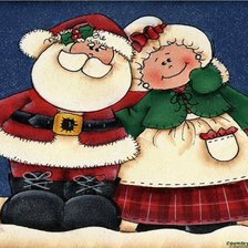 Схема вышивки «Santa y señora»