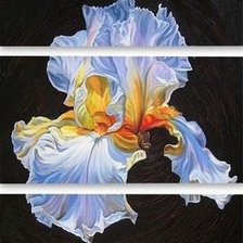 Схема вышивки «триптих ирис»