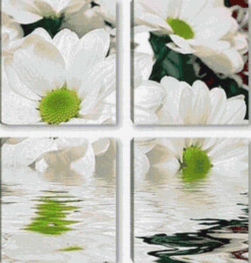 триптих цветы - предпросмотр