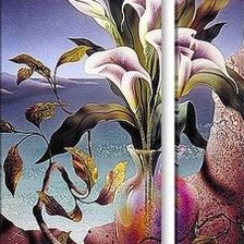 триптих цветы