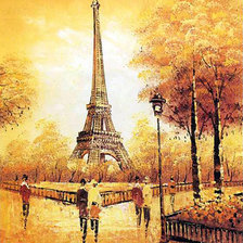 Схема вышивки «Осенний париж»