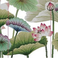 Схема вышивки «лотос триптих»