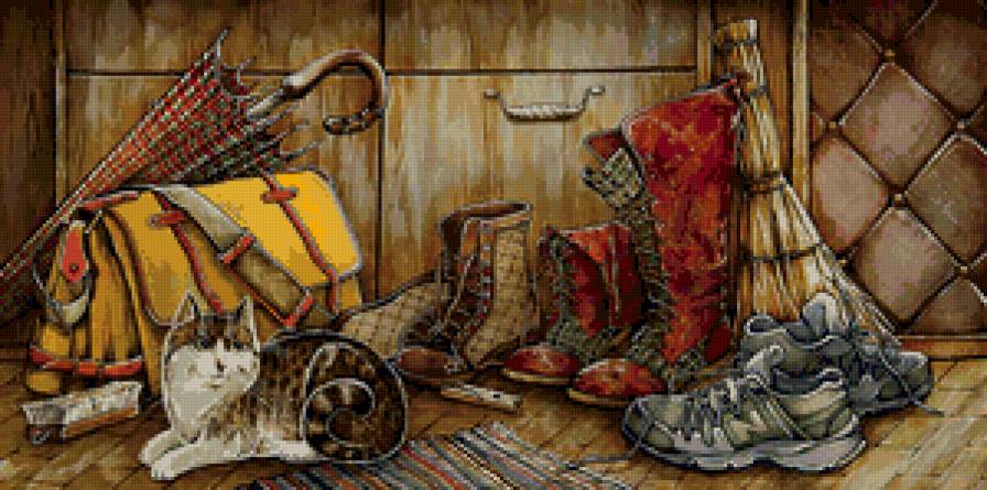 в прихожей - коты, кот, котики, уют - предпросмотр