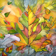 Схема вышивки «разноцветная осень»