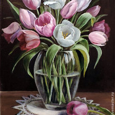Схема вышивки «Тюльпаны»