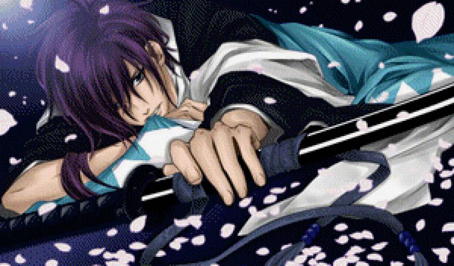 демоны бледной сакуры - парень, аниме - предпросмотр