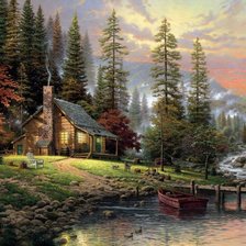 Схема вышивки «горы»